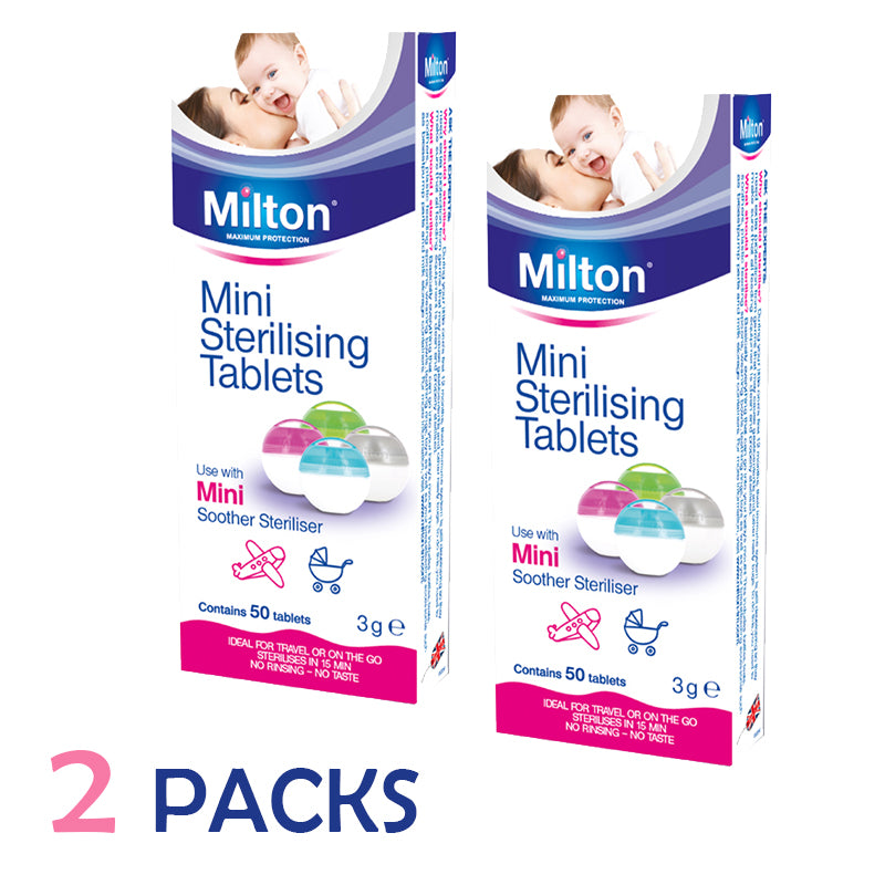 2 X Milton Mini Sterilising Tablet 50Pk