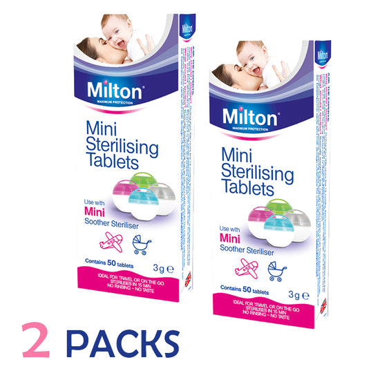 2 X Milton Mini Sterilising Tablet 50Pk