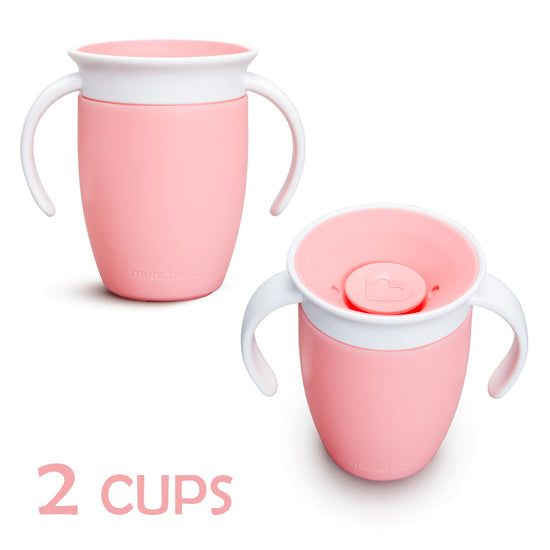 2 x Munchkin Miracle Trainer Cup 7Oz - Pink