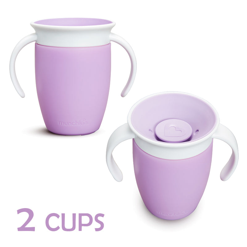 2 x Munchkin Miracle Trainer Cup 7Oz - Purple