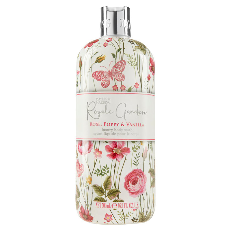 Baylis & Harding Royale Garden Rose Poppy & Vanilla Body Wash 500ml at Baby City