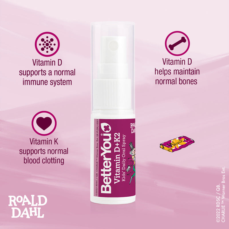 BetterYou Roald Dahl Kids Vitamin D & K2 Spray l To Buy at Baby City