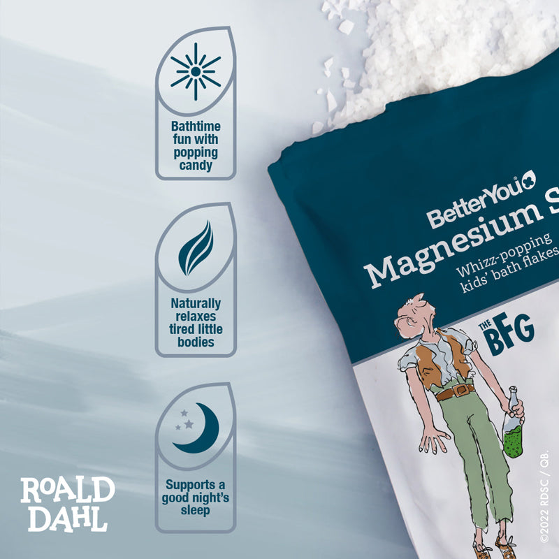 BetterYou Roald Dahl Magnesium Sleep Kids Bath Flakes l To Buy at Baby City