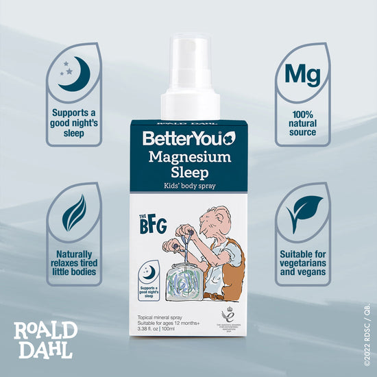 BetterYou Roald Dahl Magnesium Sleep Kids Body Spray l To Buy at Baby City