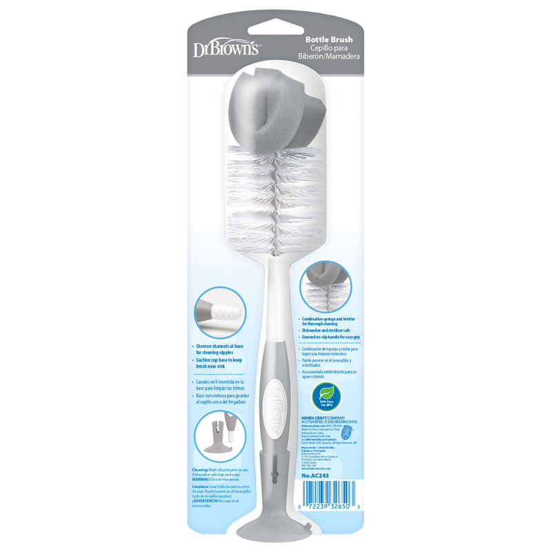 Dr. Brown's Options Bottle & Teat Brush Grey l To Buy at Baby City