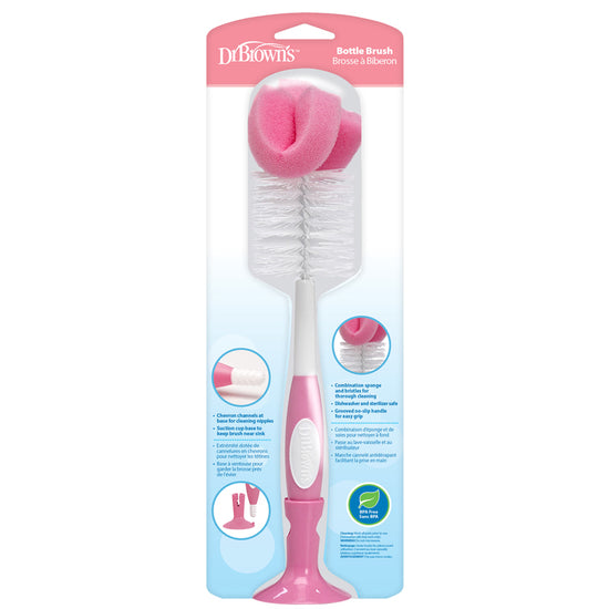 Dr. Brown's Options Bottle & Teat Brush Pink l To Buy at Baby City