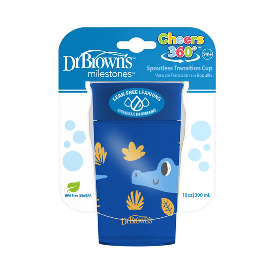 Dr Brown's Smooth Wall Cheers 360™  Cup Navy 300ml l To Buy at Baby City