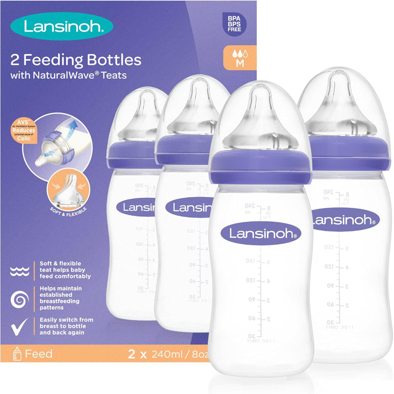 Lansinoh Feeding Bottles 240ml 2Pk at Baby City