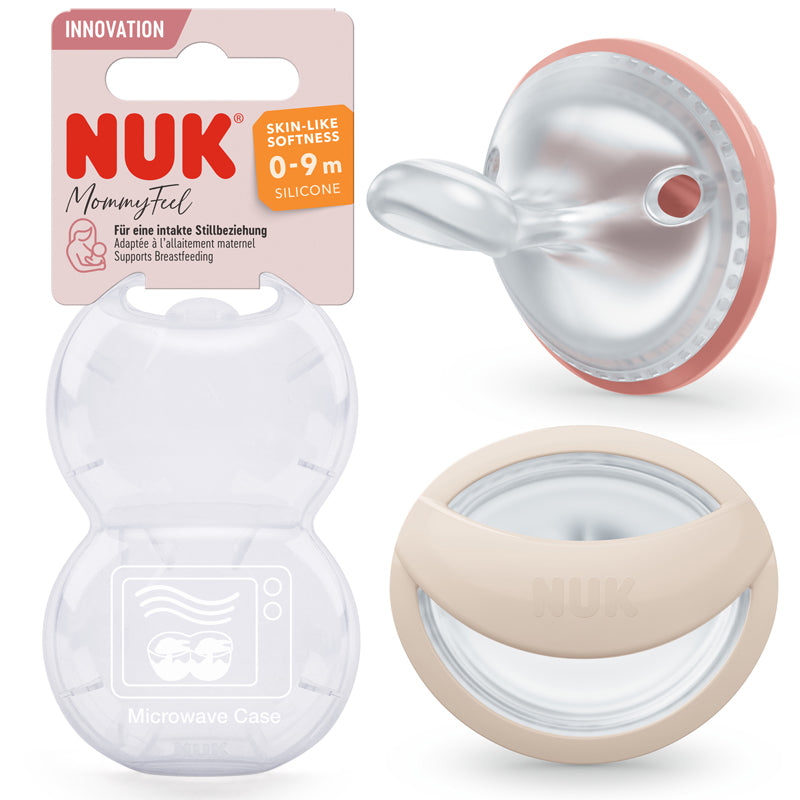 NUK Mommy Feel Soother 0-9m Blush 2Pk