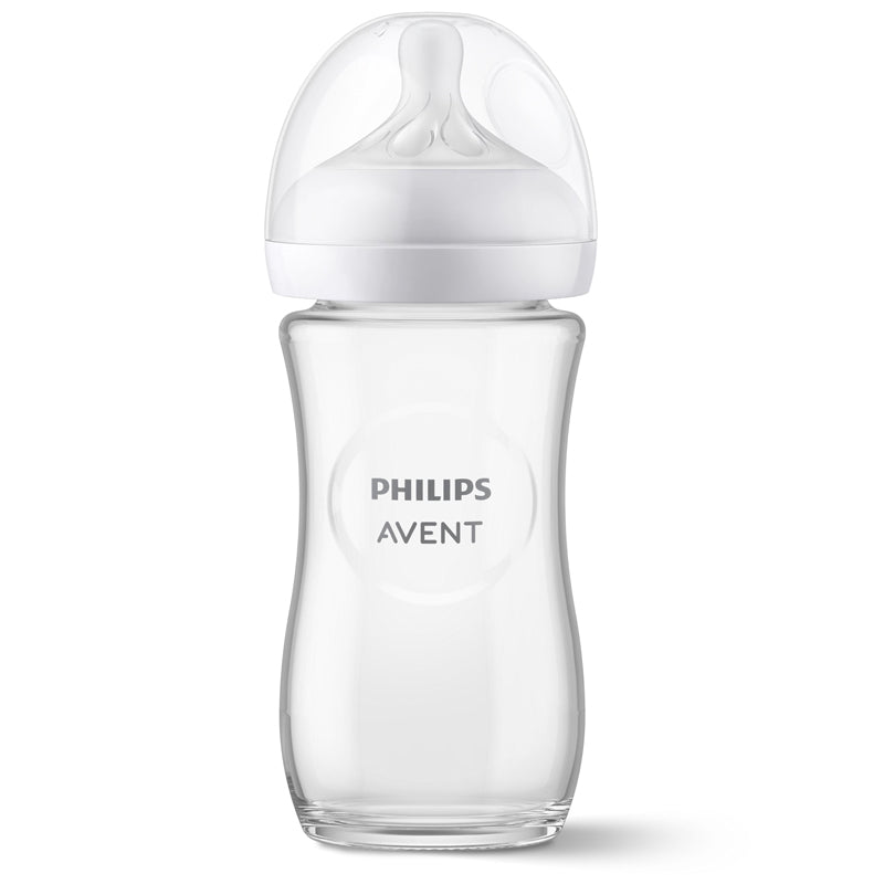 Philips Avent Natural Response 3.0 Glass Bottle 240ml at Baby City