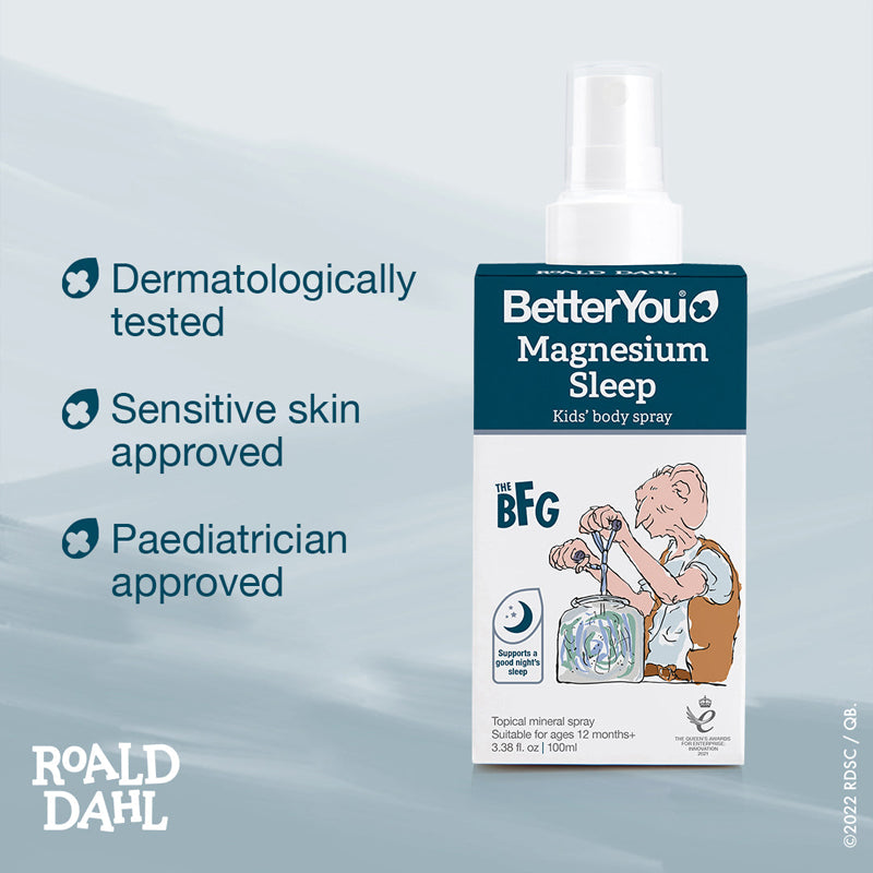 BetterYou Roald Dahl Magnesium Sleep Kids Body Spray l Baby City UK Stockist