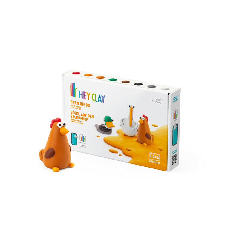 Hey Clay Farm Birds Medium Set at Baby City Online