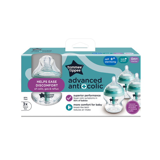 Tommee Tippee Advanced Anti-Colic Bottle 150ml 3Pk